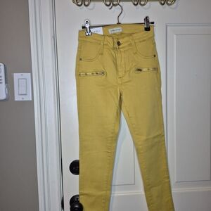 James Jeans Bright Yellow Ankle Skinny Jeans